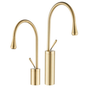 Torneira Banheiro Dourada Escovado Lavabo Torneira Banheiro Bancada Monocomando Torneira Misturadora Água Quente E Fria - Oferta na Shopee