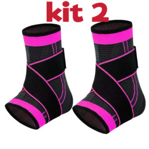 Kit 2 Tornozeleiras Ajustáveis ​​Compressão Elástica Esportiva Suporte Estabilizador Tornozelo Unissex - Oferta na Shopee