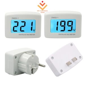 DM55-1 LCD Voltímetro Digital Plug in Para RV