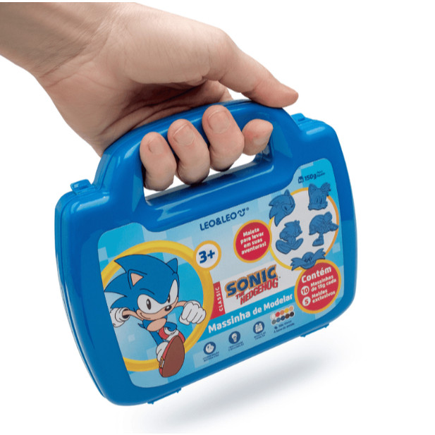 Massinha de Modelar Maleta Sonic - Kit c/ 150g 10 Cores + 5 Moldes Leo&Leo Massinha de Modelar Maleta Sonic - Kit c/ 150g 10 Cores + 5 Moldes Leo&Leo - Oferta na Shopee