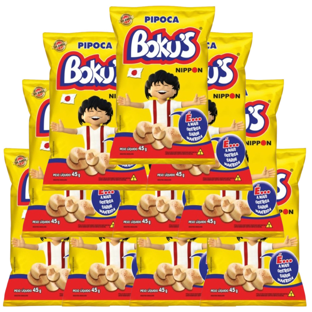 Pipoca Bokus 45g Salgada Com 10 Unidades Pipoca Bokus 45g Salgada Com 10 Unidades