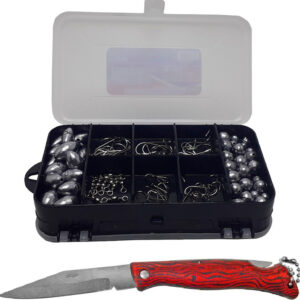 Kit Pesca Esportiva Estojo Girador Anzol e Canivete Summer - Oferta na Shopee