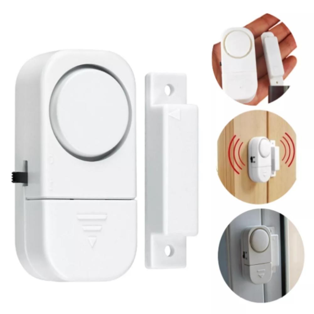 Alarme Sensor Sonoro Magnético Sirene para Portas e Janela Sem Fios + Baterias Alarme Sensor Sonoro Magnético Sirene para Portas e Janela Sem Fios + Baterias - Oferta na Shopee