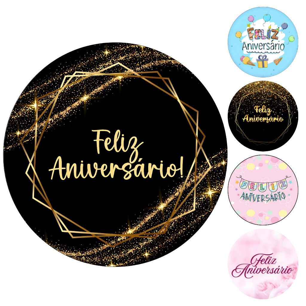 Capa Painel Redondo Mesa Feliz Aniversário Sublimado C/ Elástico 50×50Cm Capa Painel Redondo Mesa Feliz Aniversário Sublimado C/ Elástico 50×50Cm - Oferta na Shopee