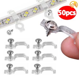 50Pcs/Pack Fita LED À Prova D'água Fixadores Fixos/Clipes De Fixação De Um Lado - Oferta na Shopee