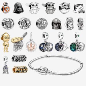 Pingente Charme Star Wars em Prata 925 - Acessórios para Pulseiras DIY - Oferta na Shopee