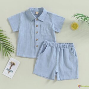 Conjunto de 2 Peças de Verão para Bebês Meninos
