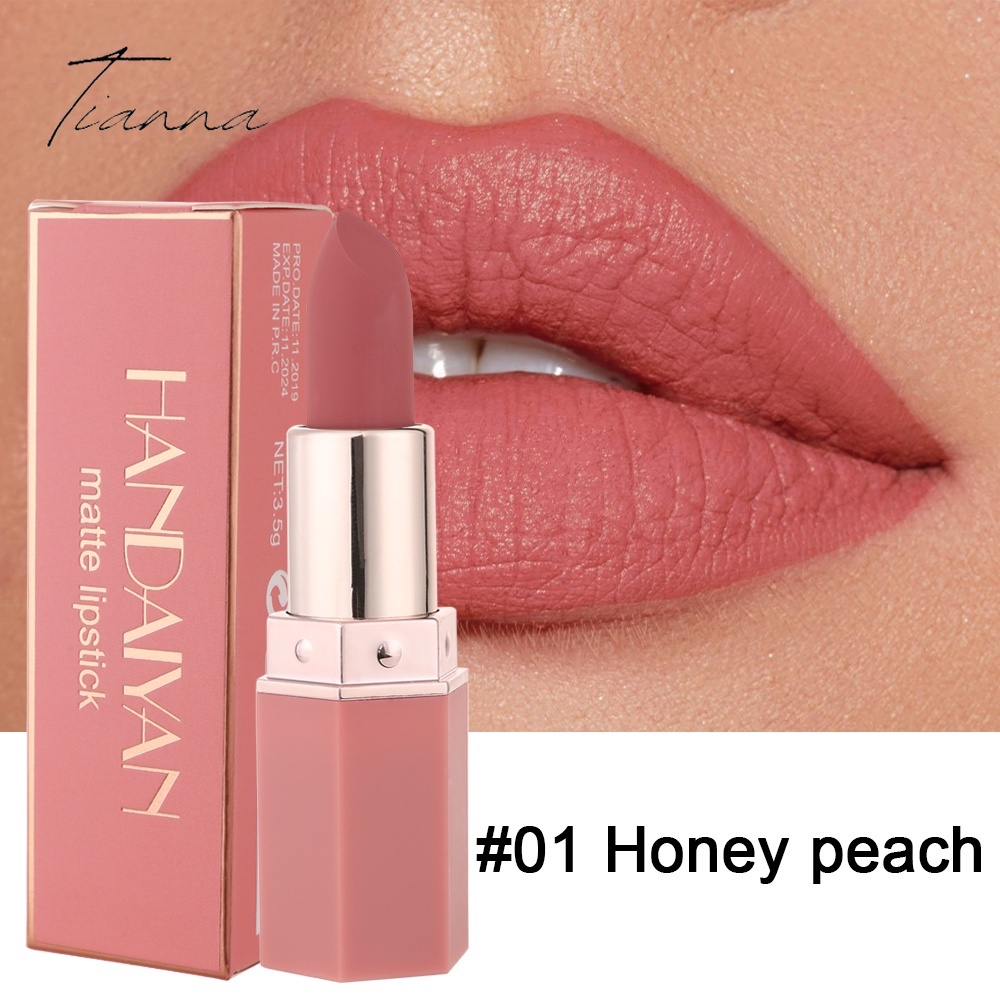 HANDAIYAN 6 Cores Maquiagem Batom Mate À Prova D’água De Longa Duração Vermelho Rosa Veludo Nude Lipsticks Mulheres Cosméticos Tianna HANDAIYAN 6 Cores Maquiagem Batom Mate À Prova D’água De Longa Duração Vermelho Rosa Veludo Nude Lipsticks Mulheres Cosméticos Tianna
