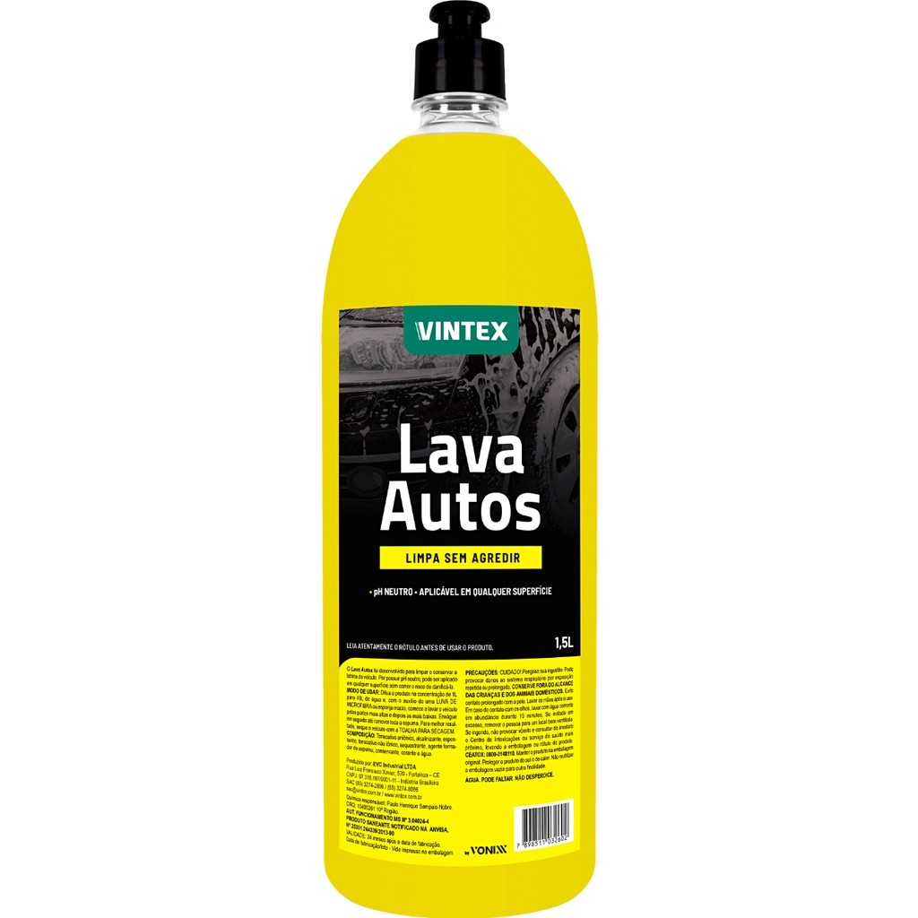 Shampoo Automotivo Lava Autos 1,5L Vintex Vonixx Shampoo Automotivo Lava Autos 1,5L Vintex Vonixx
