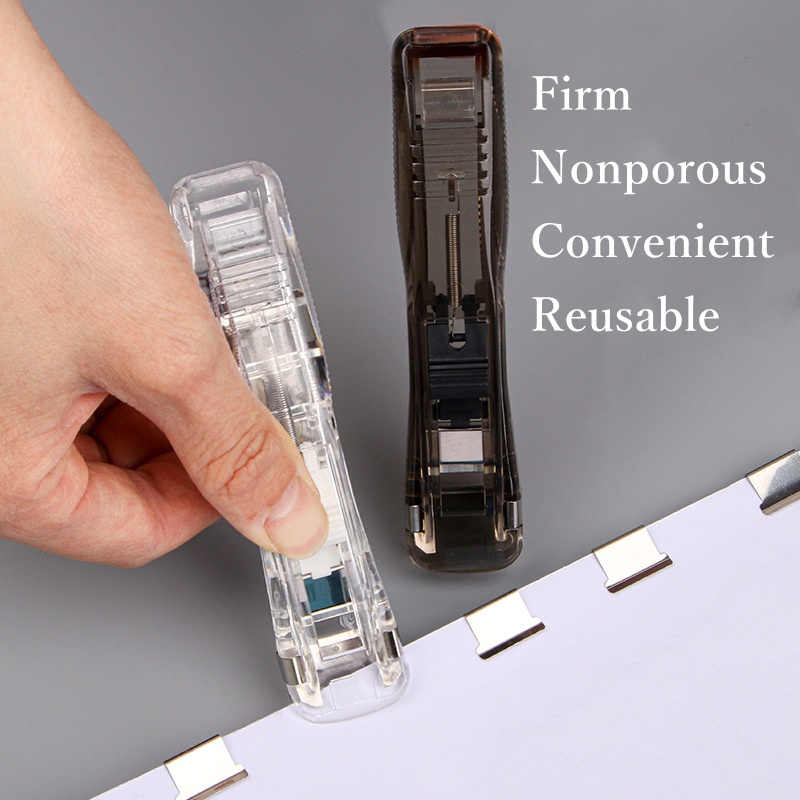 Agrafador sem furos Metal Push Clamp Binder Ferramenta de encadernação de documentos de arquivo de escritório escolar Agrafador sem furos Metal Push Clamp Binder Ferramenta de encadernação de documentos de arquivo de escritório escolar