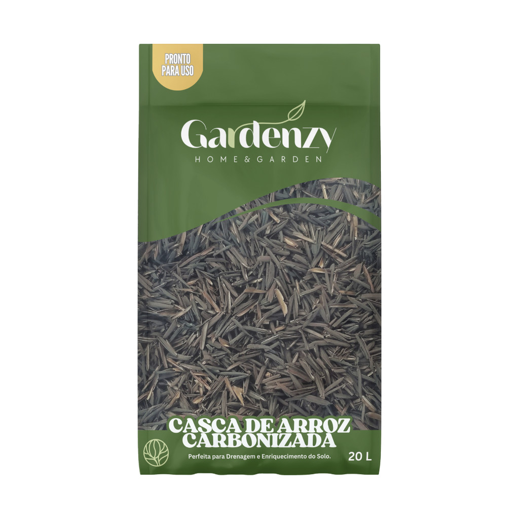 Casca De Arroz Carbonizada 10 Lts e 20 Lts - Gardenzy Casca De Arroz Carbonizada 10 Lts e 20 Lts - Gardenzy - Oferta na Shopee