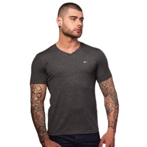 Camiseta Masculina Gola V Básica Sallo Premium - Oferta na Shopee
