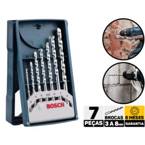 Kit de Brocas Para Concreto 7 Peças Bosch 2607017509 - Oferta na Shopee