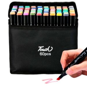 Kit de Marcadores Multiuso: 60 Peças Coloridas para Uso na Escola FANG - Oferta na Shopee