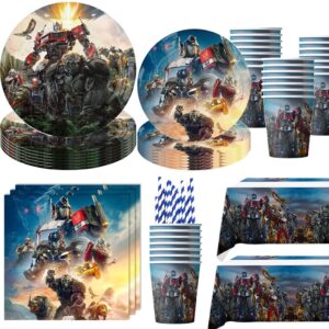 Transformadores Decoração De Aniversário Para Festa Boy Favors Hero Tableware Cup Cake Topper Festivel Transformador De - Oferta na Shopee