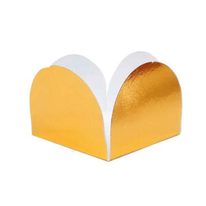 Forminha para Doces 4 Pétalas - Dourada Metalizada - 3