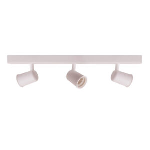 Lustre Luminária Teto Trilho Eletrificado 3 Spot Triplo Lâmpadas E-27 Par20 Articulado Direcionado Led 360° Sobrepor - Oferta na Shopee