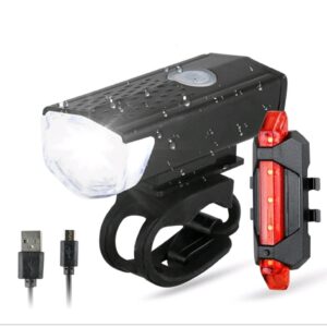 Kit Lanterna e Farol Bicicleta Bike Recarregável Luz Ultra Led a Prova D'Água - Oferta na Shopee