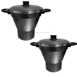 Cuscuzeiro aluminio Craqueado Tamanho variados N.º 14cm 16cm 18cm 20cm - Oferta na Shopee