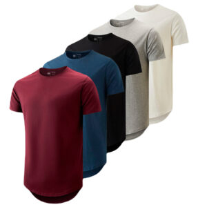 Kit 5 Camisetas Masculina Long Line Cotton By Zaroc - Oferta na Shopee