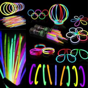 Kit Pulseira Neon Brilho 50/100/150/200 un Festa Balada aniversario Coloridas Brilha no Escuro - Oferta na Shopee