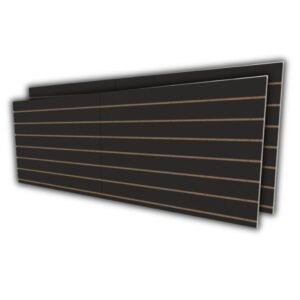 Painel canaletado 90x240 Preto mdf canaletado E-nichos - Oferta na Shopee