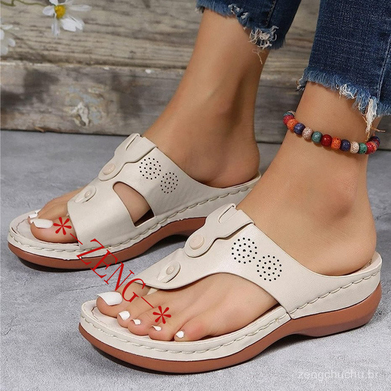 Sandálias Flip Flops De Verão Femininas Com Suporte Em Arco-Clip Leve E Confortável Para Caminhada Sandália De Cunha De Sandálias Flip Flops De Verão Femininas Com Suporte Em Arco-Clip Leve E Confortável Para Caminhada Sandália De Cunha De - Oferta na Shopee