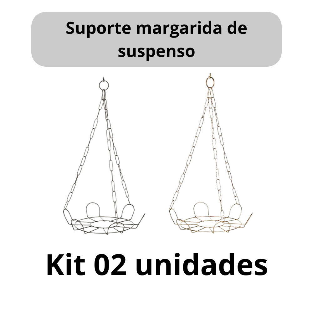 Kit 02 Suportes Margarida suspenso para vaso de plantas Kit 02 Suportes Margarida suspenso para vaso de plantas - Oferta na Shopee