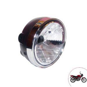 Farol Completo Aro Cromado Honda Cg 125 150 Fan Titan Sport Todos os Anos e Modelos - Oferta na Shopee