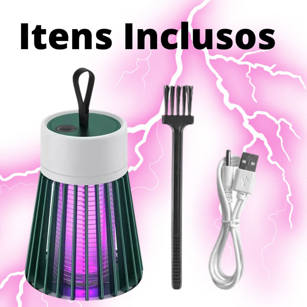 Lâmpada Elétrica Mata-Mosquitos Com Luz UV Usb Recarregável Armadilha Para Insetos Lâmpada Elétrica Mata-Mosquitos Com Luz UV Usb Recarregável Armadilha Para Insetos