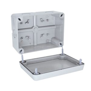 Caixa Plastica Organizadora Hermética Multiuso Cftv Uv Cinza - Oferta na Shopee