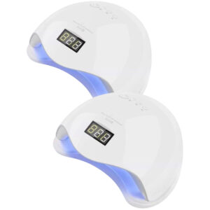 2x Cabine de LED UV Sun 5 Digital 48w Unha Gel Acrigel Secagem Rápida Branca Rosa - Oferta na Shopee