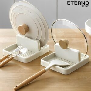 Kit 2 PCS Descanso De Panela Suporte Tampas De Panelas Talheres E Acessórios Organizador Porta Tempero Cozinha - Oferta na Shopee