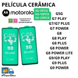 Kit 5Pcs/10Pcs/25Pcs Película Cerâmica Flexível 9D Moto G7 Power G8 PLAY G8 PLUS G8 POWER G9 PLAY G9 PLUS G9 POWER - Oferta na Shopee