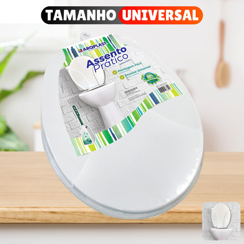 Tampa De Vaso Privada Com 2 Parafusos Assento Sanitário Oval Branco Plástico Universal Barata Resistente Branco Encaixe - Oferta na Shopee