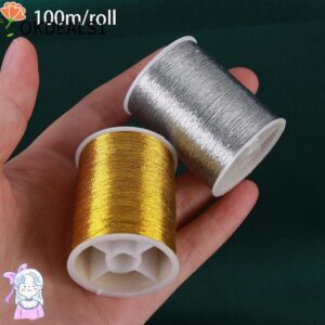 OKDEALS 100 Metros Bordado Com Fio De Ouro Cross Stitch Nova Máquina De Costura Artesanal - Oferta na Shopee