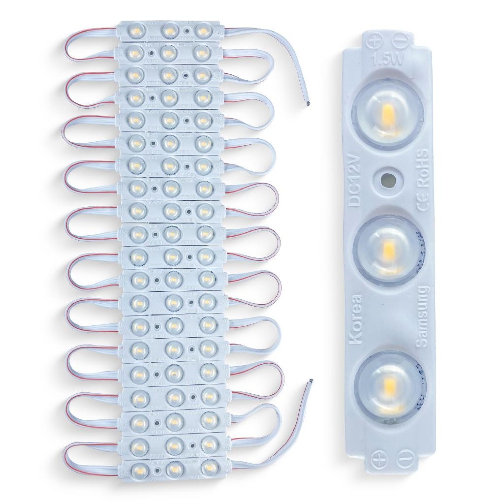 Kit 20 Modulos 3 Leds Branco Quente 2835 0.72w Ip65 Kit 20 Modulos 3 Leds Branco Quente 2835 0.72w Ip65 - Oferta na Shopee