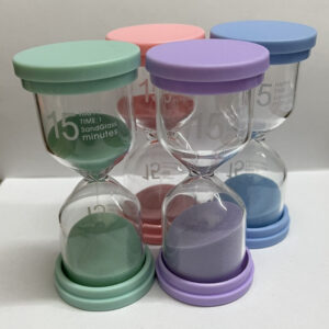 Ampulheta simples plastico e vidro-15 MINUTO - Oferta na Shopee