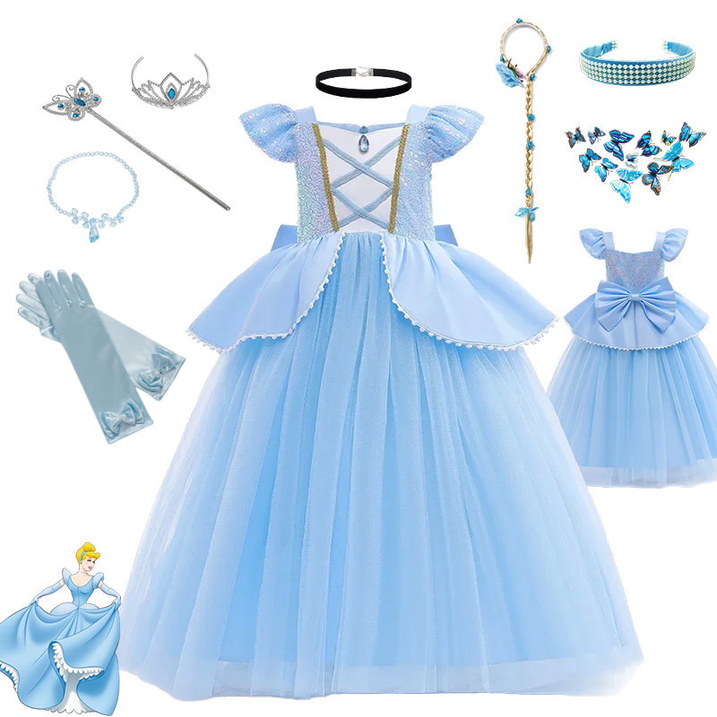 Menina Cinderela Vestido Festa Princesa Traje Crianças Halloween Meninas Presente De Aniversário Roupas Cosplay Menina Cinderela Vestido Festa Princesa Traje Crianças Halloween Meninas Presente De Aniversário Roupas Cosplay - Oferta na Shopee