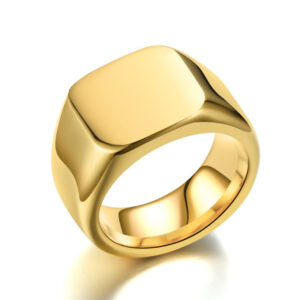Anel Tungstênio Masculino Dedeira Ouro Formatura Presente Ouro 18K Luxo Elegante - Oferta na Shopee