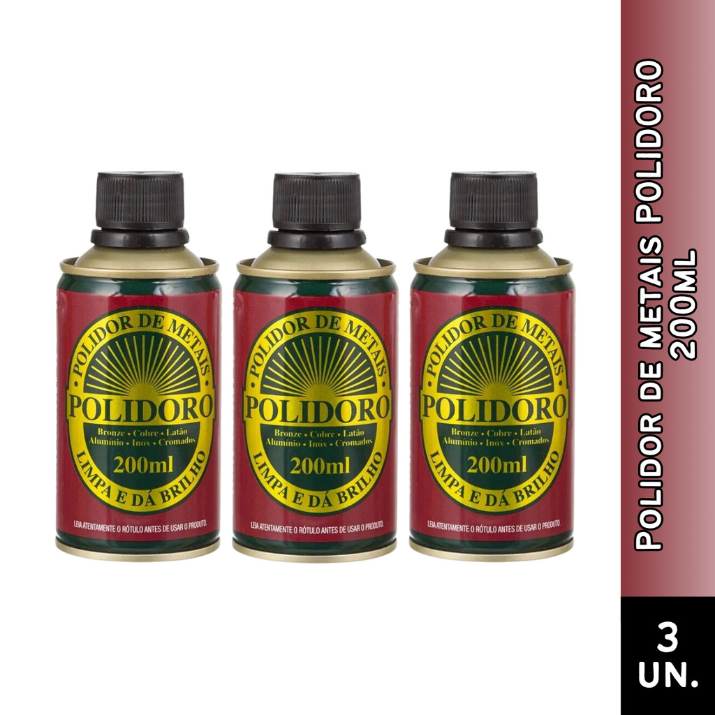 Polidoro Bronze Cobre e Latão Polidor de Metais 240g Polidoro Bronze Cobre e Latão Polidor de Metais 240g