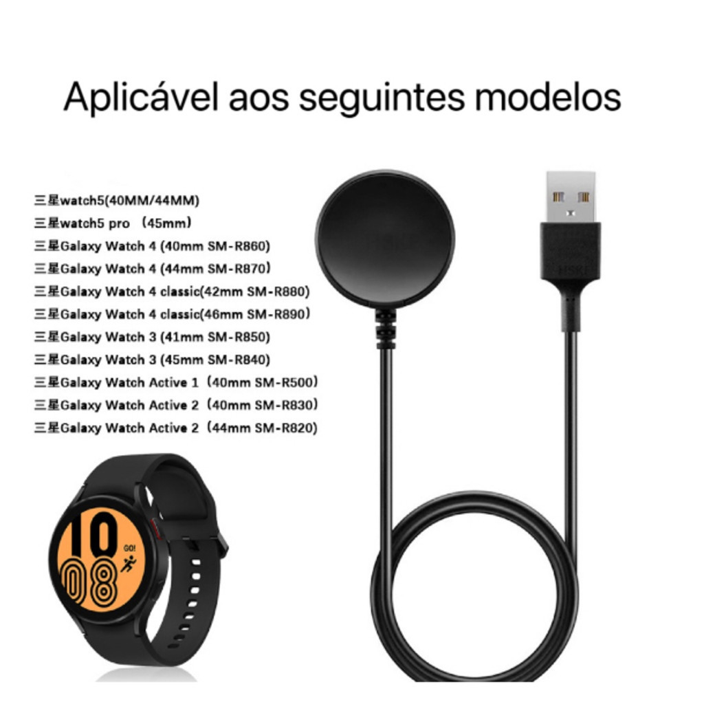 Usar Carregador usb ou Tipo-c para relogio samsung Galaxy Watch Active 2 Watch4/5/6 /5 Pro 40/44mm DK store DK store Usar Carregador usb ou Tipo-c para relogio samsung Galaxy Watch Active 2 Watch4/5/6 /5 Pro 40/44mm DK store DK store