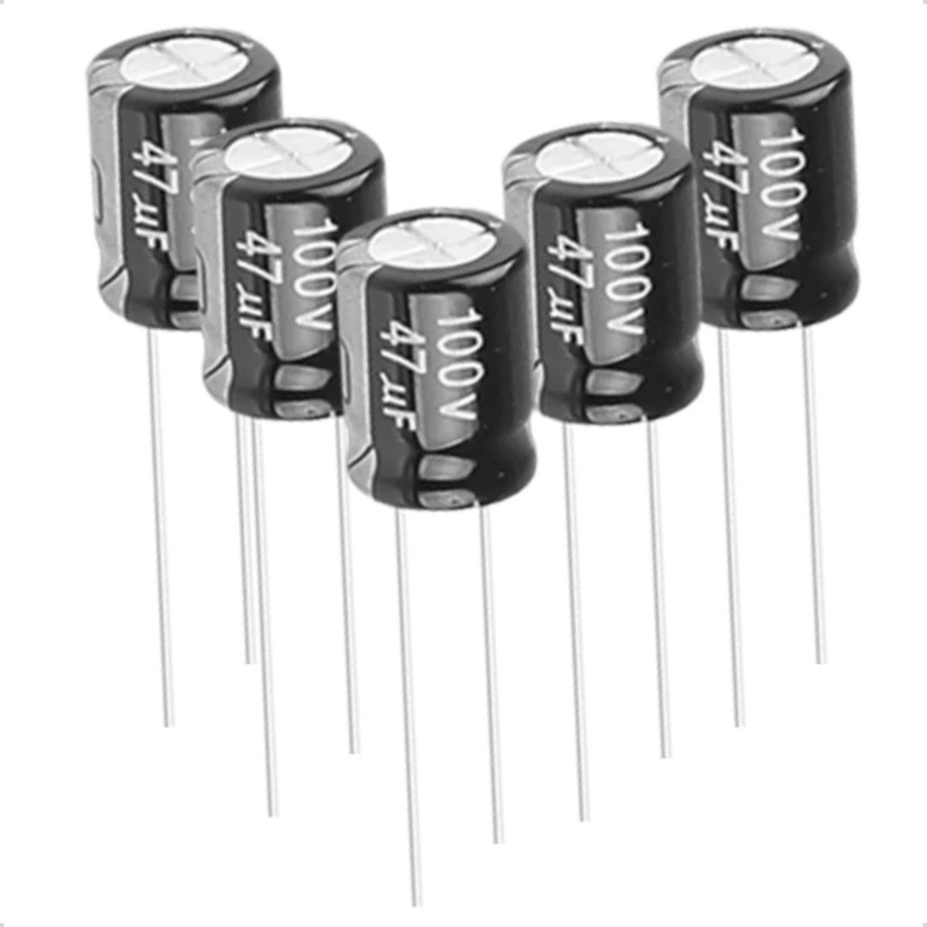 Kit 5 Capacitores Bipolar 47uf 100v 105°c Drivers Corneta Kit 5 Capacitores Bipolar 47uf 100v 105°c Drivers Corneta - Oferta na Shopee