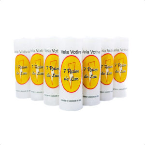 Kit 06 Velas 7 Dias Branco 100% Parafina Pura 260g - Oferta na Shopee