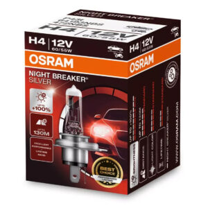 Lâmpada Osram Night Breaker Silver H4 +100% 3200K 12V - Oferta na Shopee