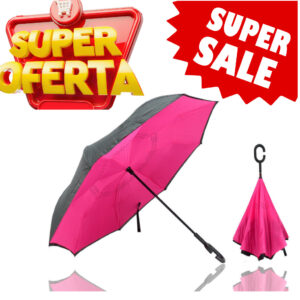 Guarda Chuva Invertido Tecido Duplo Para Carro Impermeável Reforçado Contra Vento Hastes de Fibra de Vidro - Oferta na Shopee