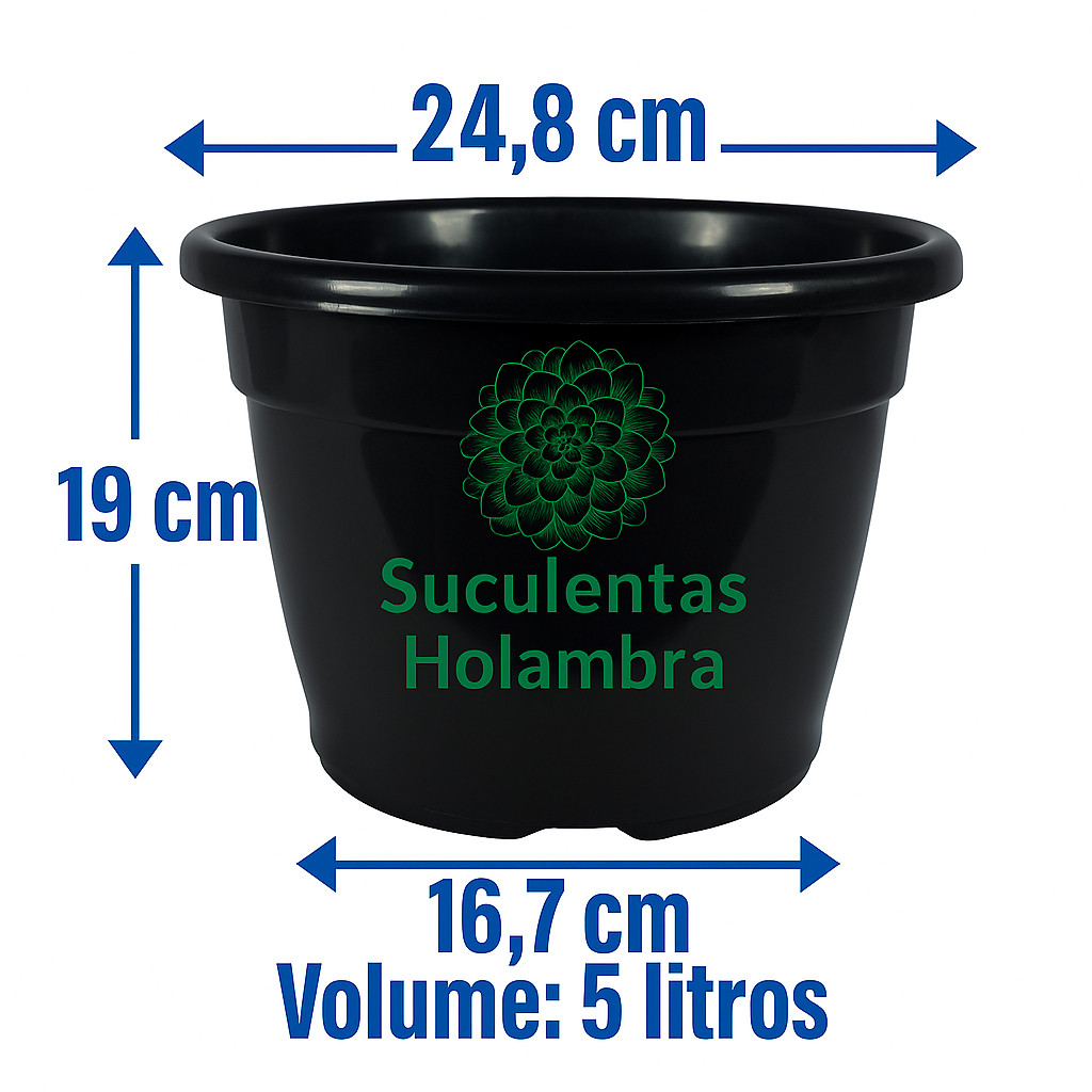 Kit 15 Vasos Pote 25 - REFORÇADO Cor Preta Terracota Marrom 5 Litros Kit 15 Vasos Pote 25 - REFORÇADO Cor Preta Terracota Marrom 5 Litros - Oferta na Shopee