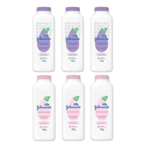 Kit 6 Talco Johnsons Baby 100g Puro e Hora do sono - Oferta na Shopee