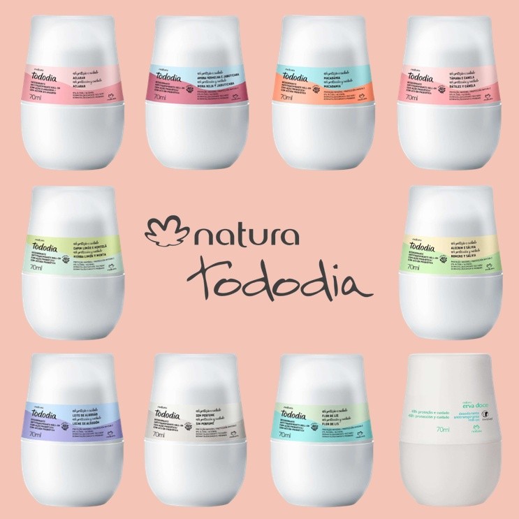 Desodorante Antitranspirante Roll-On Tododia Natura – 70ml: Algodão, Macadâmia, Aclarar, Sem Perfume, Flor de Lis, Amora, Acerola e Hibisco, Manga Rosa, Ameixa e Flor de Baunilha, Erva Doce e mais Desodorante Antitranspirante Roll-On Tododia Natura – 70ml: Algodão, Macadâmia, Aclarar, Sem Perfume, Flor de Lis, Amora, Acerola e Hibisco, Manga Rosa, Ameixa e Flor de Baunilha, Erva Doce e mais