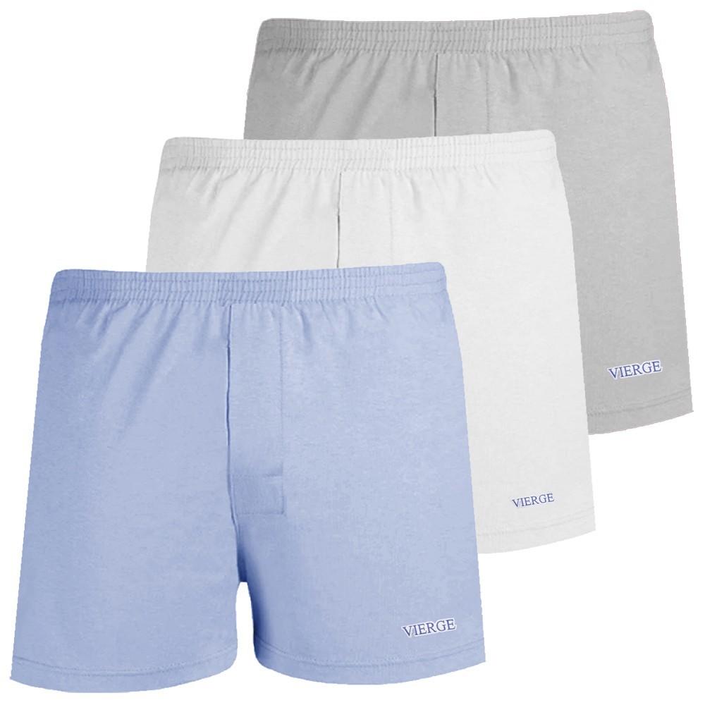 Kit c/3 Cuecas Vierge Samba-Canção 100% Malha em Algodão – 0297/0298 Kit c/3 Cuecas Vierge Samba-Canção 100% Malha em Algodão – 0297/0298